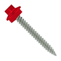 #10 x 112 inch SS Woodbinder Metal Roofing Screw Crimson Pkg 250