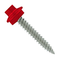 #10 x 1 inch SS Woodbinder Metal Roofing Screw Crimson Pkg 250 image 1 of 2