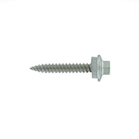 #10 x 1 inch SS Woodbinder Metal Roofing Screw Light Gray Pkg 250 image 1 of 2