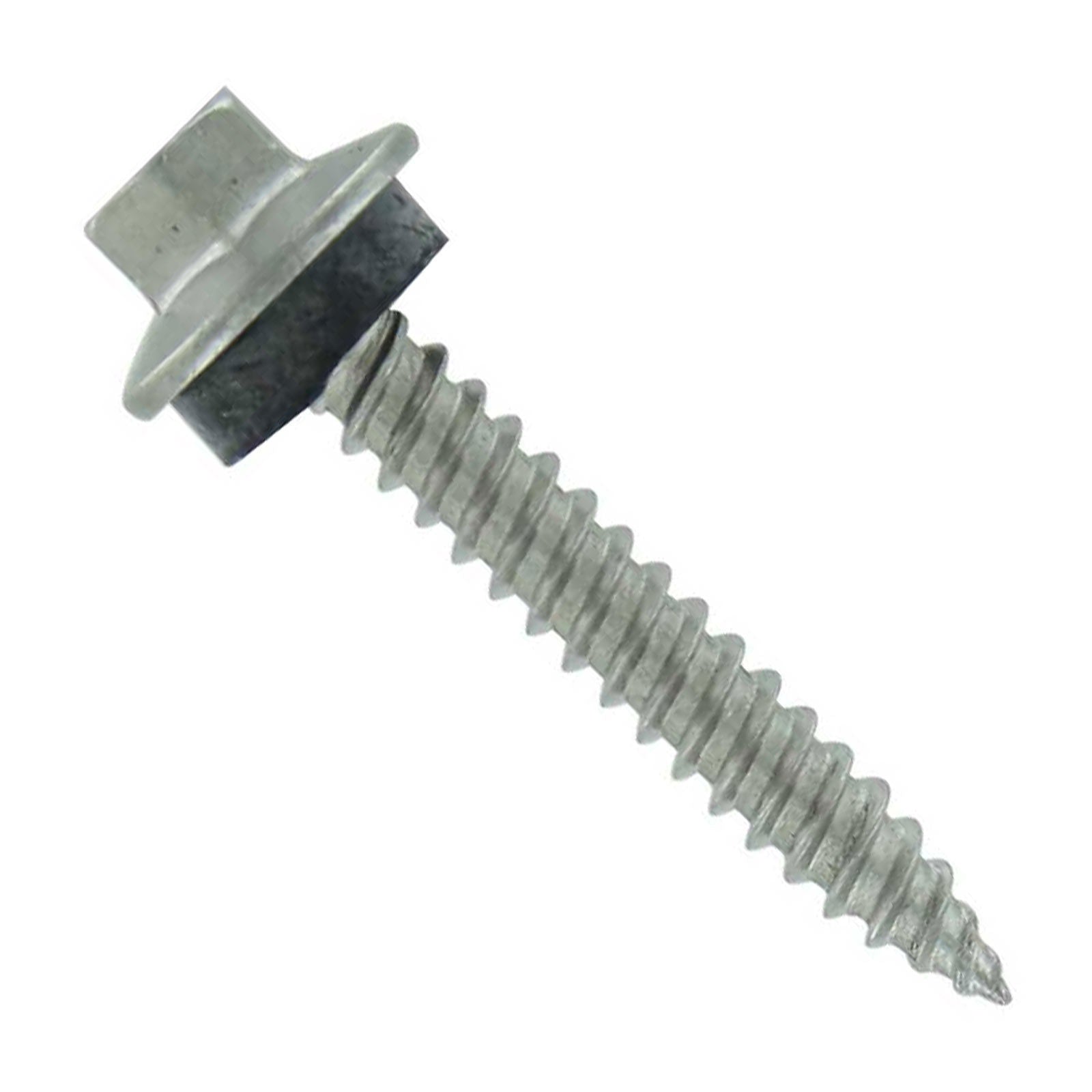 #10 x 1 inch SS Woodbinder Metal Roofing Screw Plain Finish Pkg 250 image 1 of 2