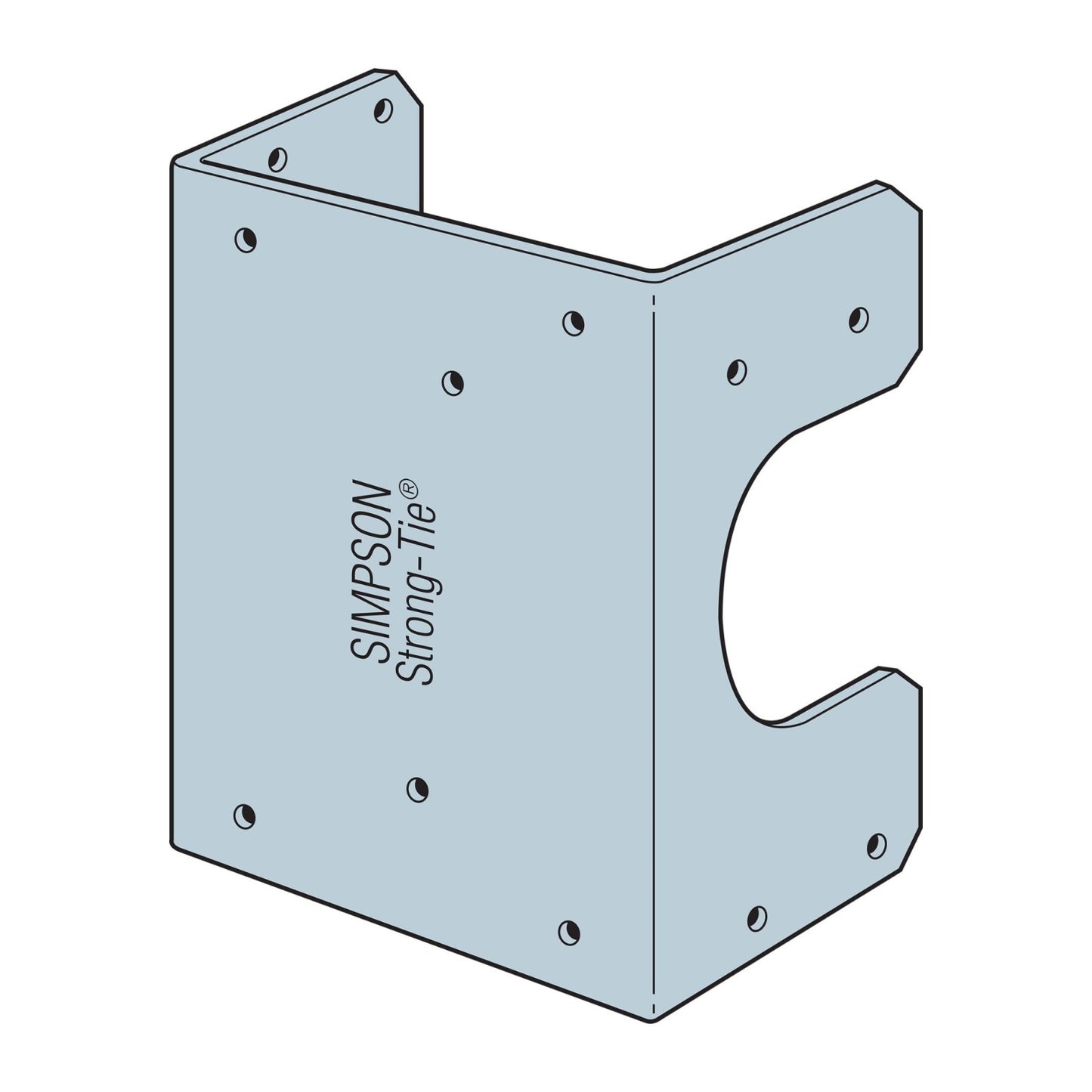 Simpson SS45 Triple 2x Stud Shoe Galvanized image 2 of 4