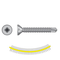 #10 x 112 inch Quik Drive FHSD SelfDrilling WoodToCFS Screw 410 Stainless Steel Pkg 1000