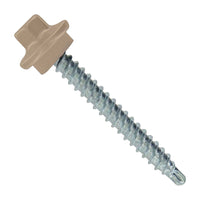 #9 x 112 inch STXL Woodbinder Metal Roofing Screw Tan Pkg 250