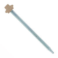 #9 x 3 inch STXL Woodbinder Metal Roofing Screw Tan Pkg 250