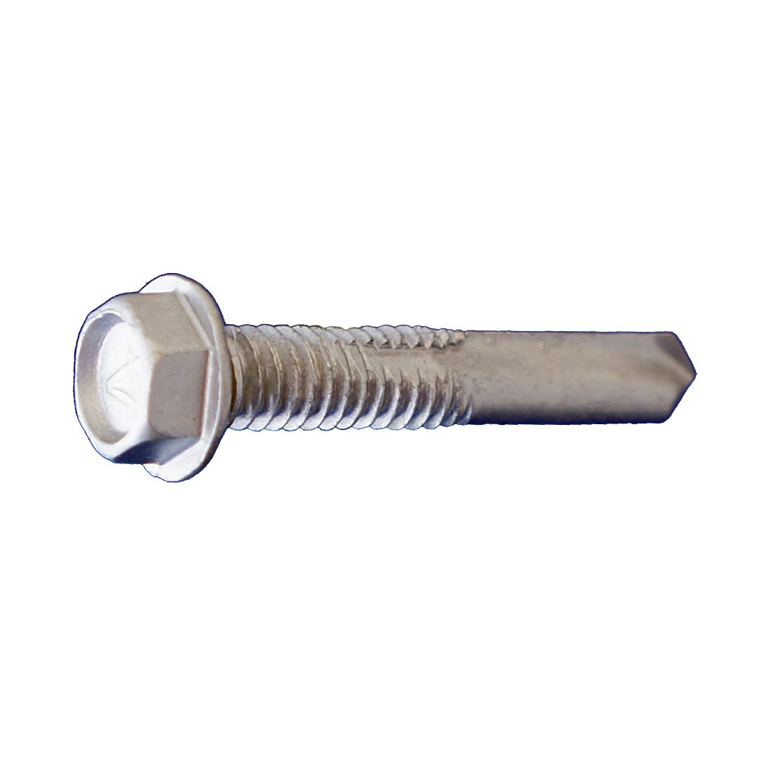 #1224 x 114 inch SelfDrilling #5 Point Metal Screw Hex Head 410 Stainless Pkg 2500