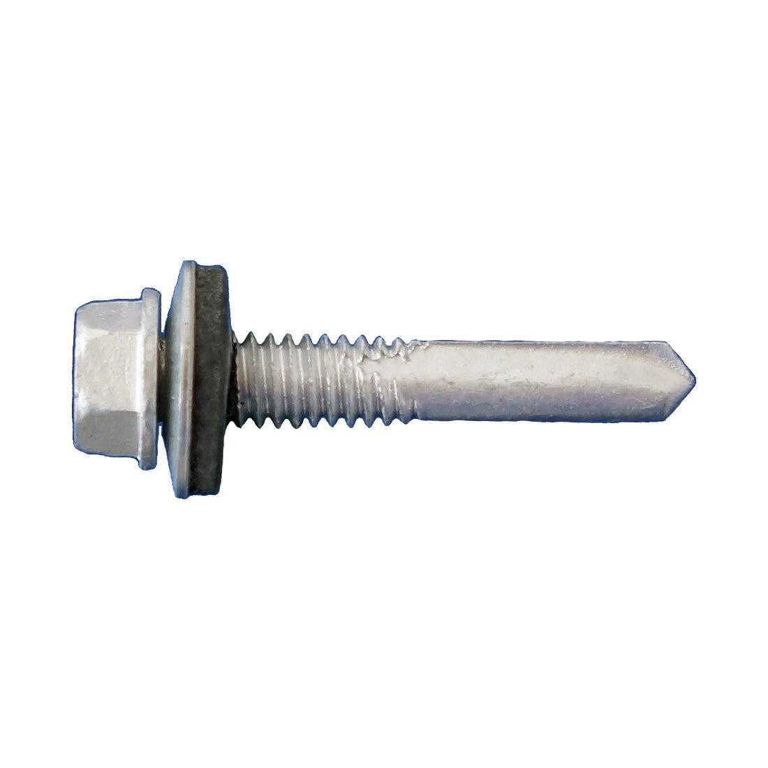 14 inch20 x 5 inch SelfDrilling #5 Point Metal Screw Hex Head wWasher DaggerGuard Coating Pkg 250