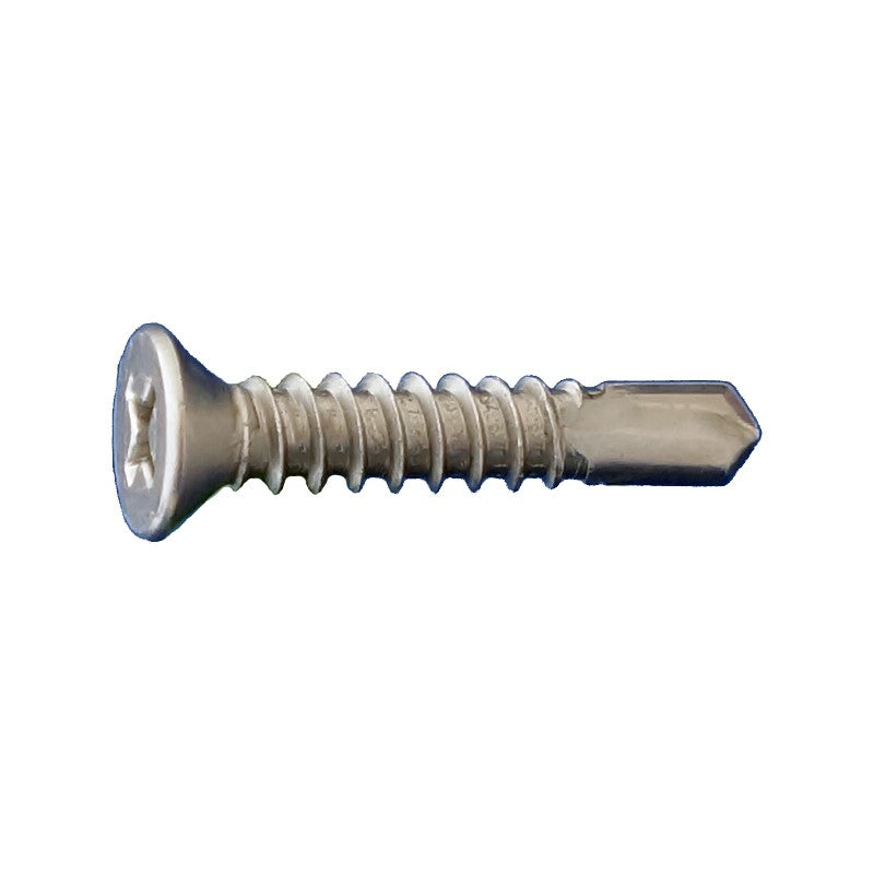 #8 x 34 inch SelfDrilling Metal Screw Phillips Flat Head 410 Stainless Pkg 10000