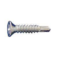 #14 x 1 inch SelfDrilling Metal Screw Phillips Flat Head Zinc Pkg 2500