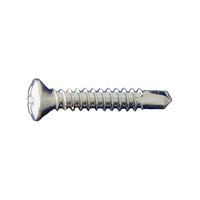 #8 x 1 inch SelfDrilling Metal Screw Phillips Oval Head Zinc Pkg 8000