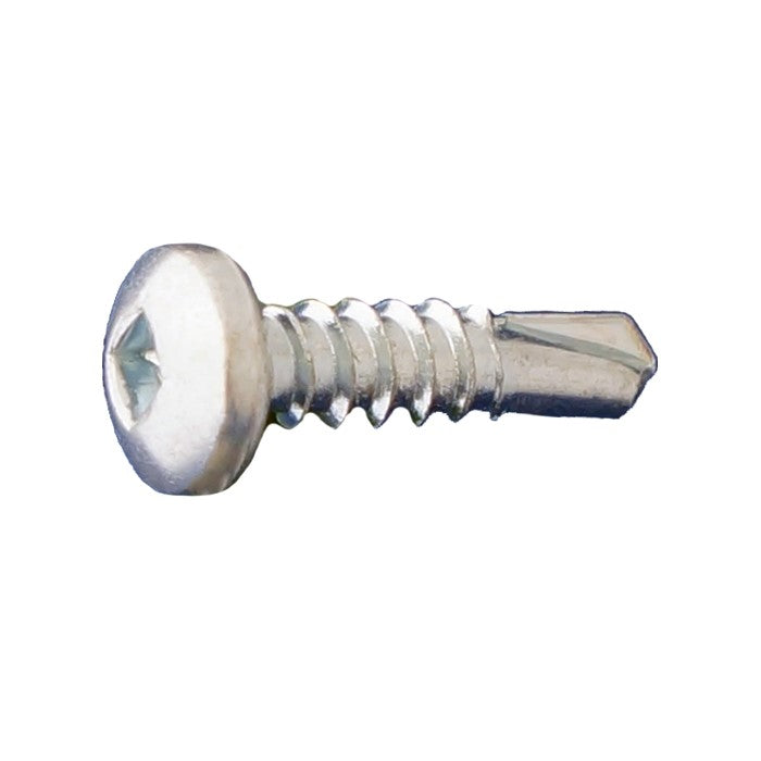 #10 x 1 inch SelfDrilling Metal Screw Square Drive Pan Head Zinc Pkg 5000