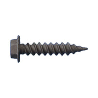 #10 x 112 inch Serrated Hex Head Sheet Metal Screw Bronze DaggerGuard Coating Pkg 3500