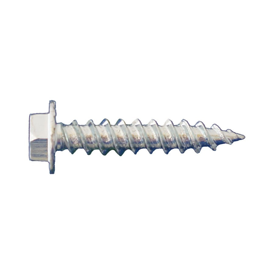 #8 x 1 inch Serrated Hex Head Sheet Metal Screw Zinc Pkg 8000