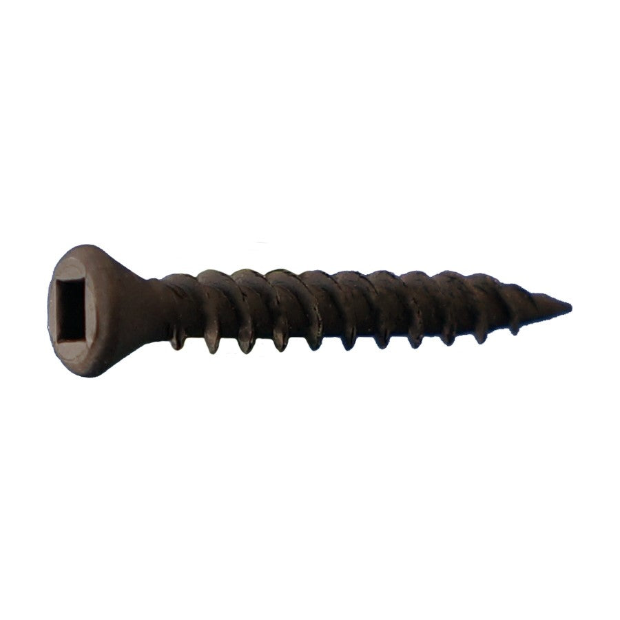 #6 x 1 inch Trim Head Square Drive Drywall Screw Black Phosphate Pkg 10000