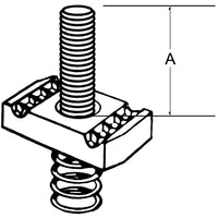 Flexstrut Stud Channel Nut Drawing