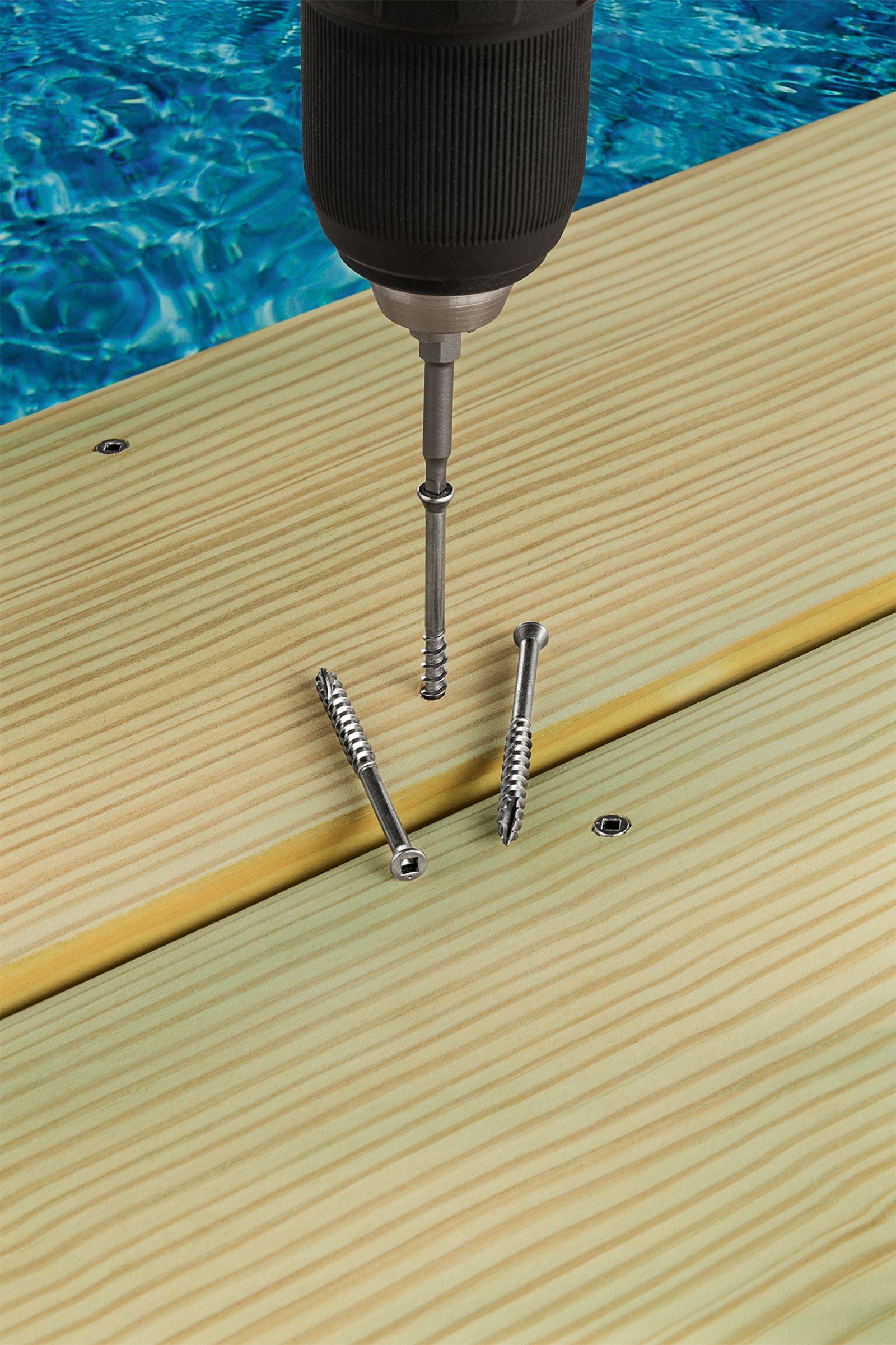 #7 x 3 inch #1 Square Drive Trim Head Deck Screw 316 Stainless 1 lb Pkg image 2 of 2
