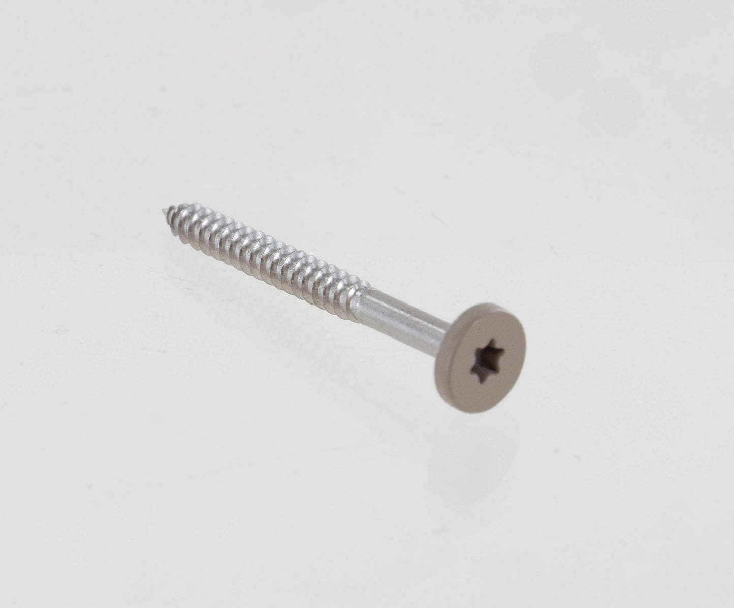 #8 x 1-3/4" Composite Fascia Screws, 316 Stainless Steel - Tan 02, Pkg 75