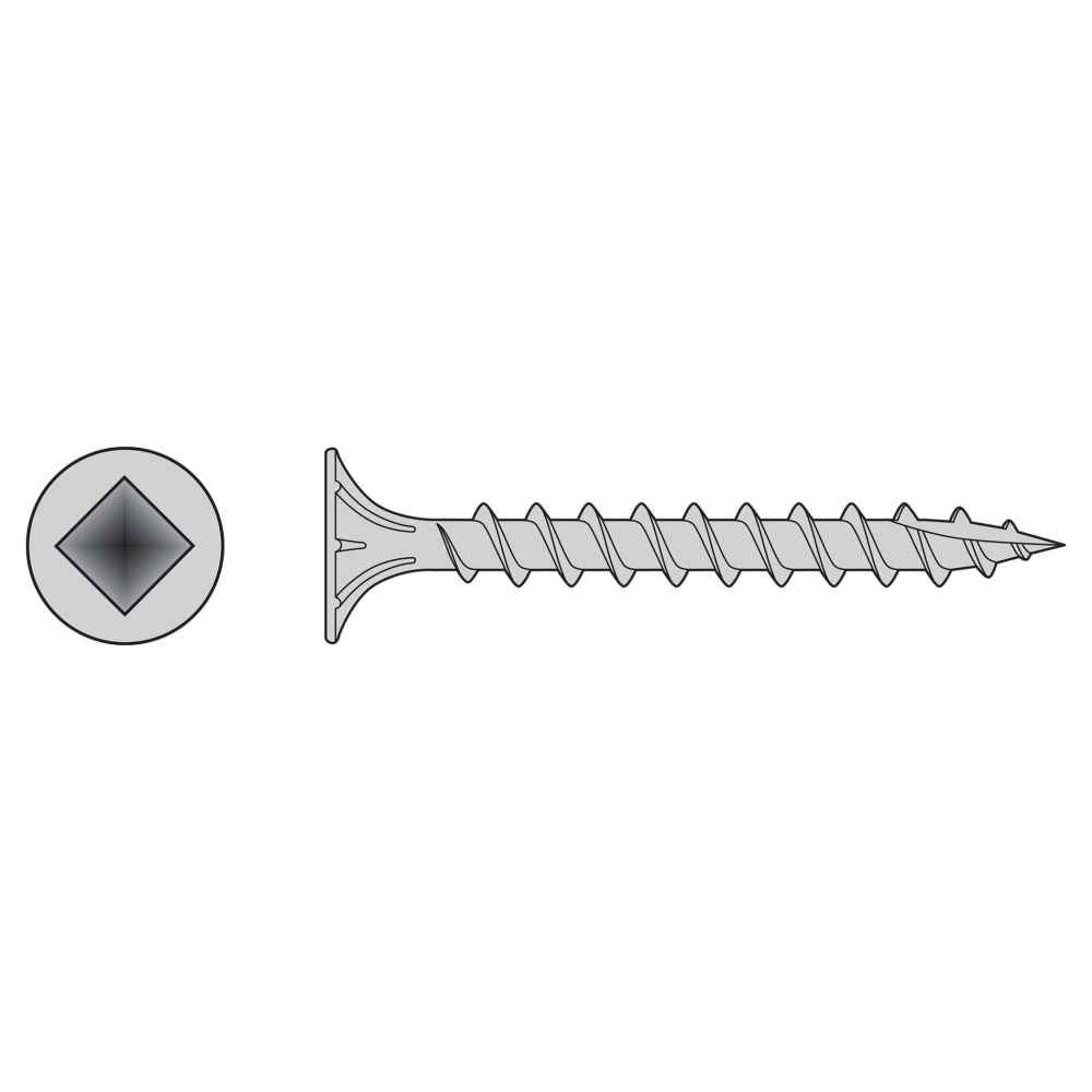 #8 x 114 inch Steel FiberCement Screw 316 Stainless Pkg 100