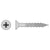 #8 x 1 inch Steel Flat Head Screw 316 Stainless Pkg 100