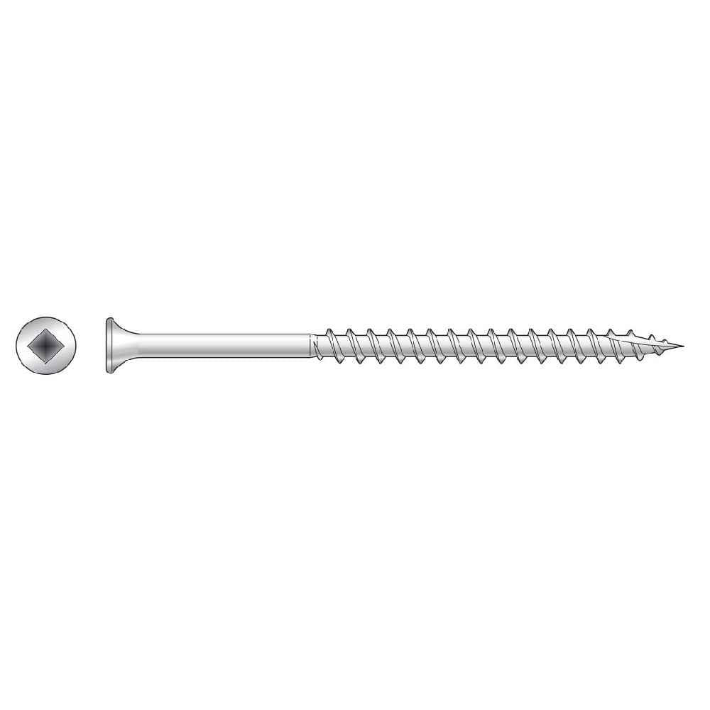 #10 x 212 inch 316 Stainless #2 Square Drive Deck Screw Pkg 2000