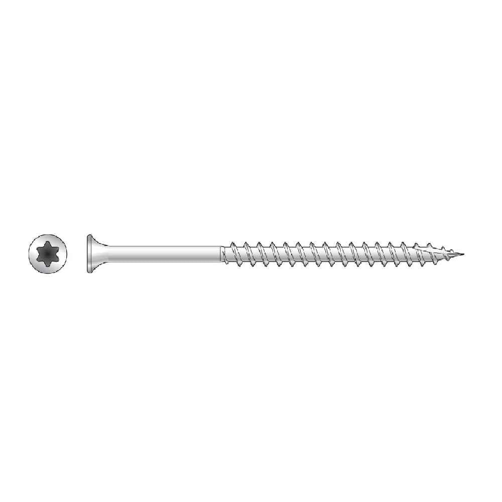 #10 x 3 inch T25 Bugle Head Deck Screw 316 Stainless Pkg 330