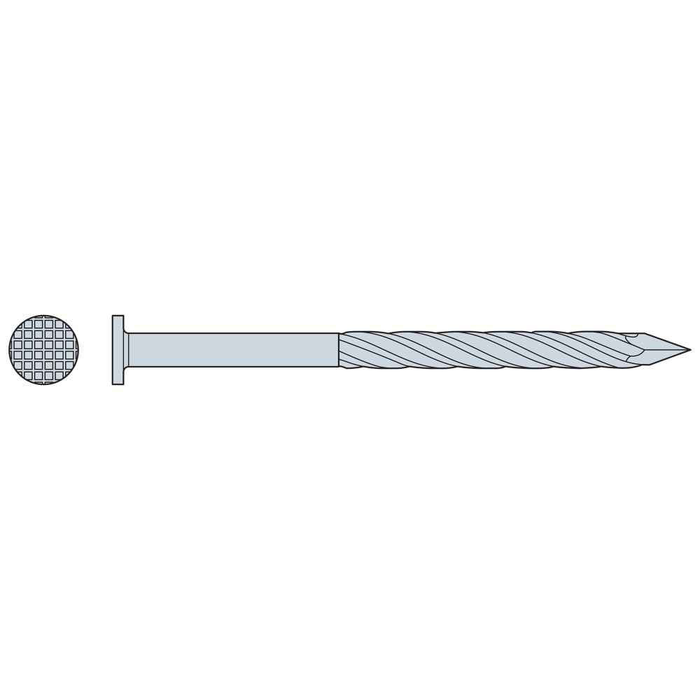 212 inch x 12 Gauge Screw Shank Box Nails 316 Stainless Steel 5 lb Pkg