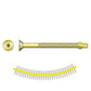 #14 x 3 inch Quik Drive TB SelfDrilling WoodToSteel Screw Yellow Zinc Pkg 750