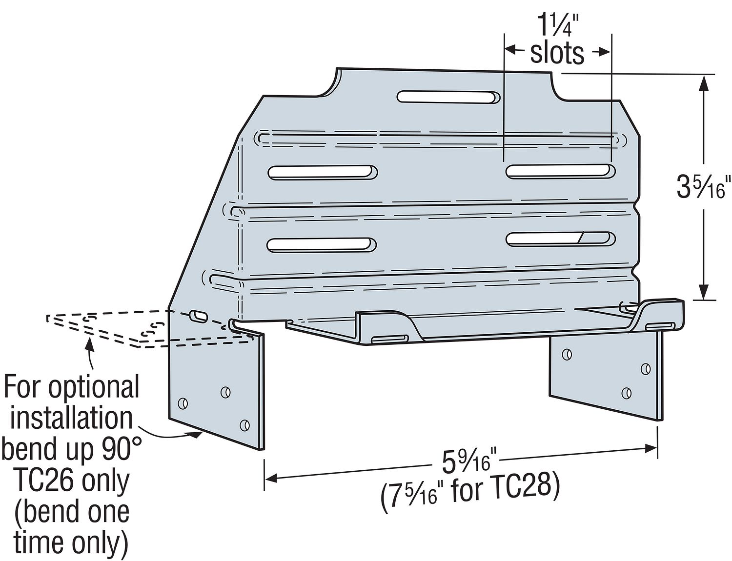 Simpson TC28 Scissor Truss Connector Callout-TC26 shown as similar