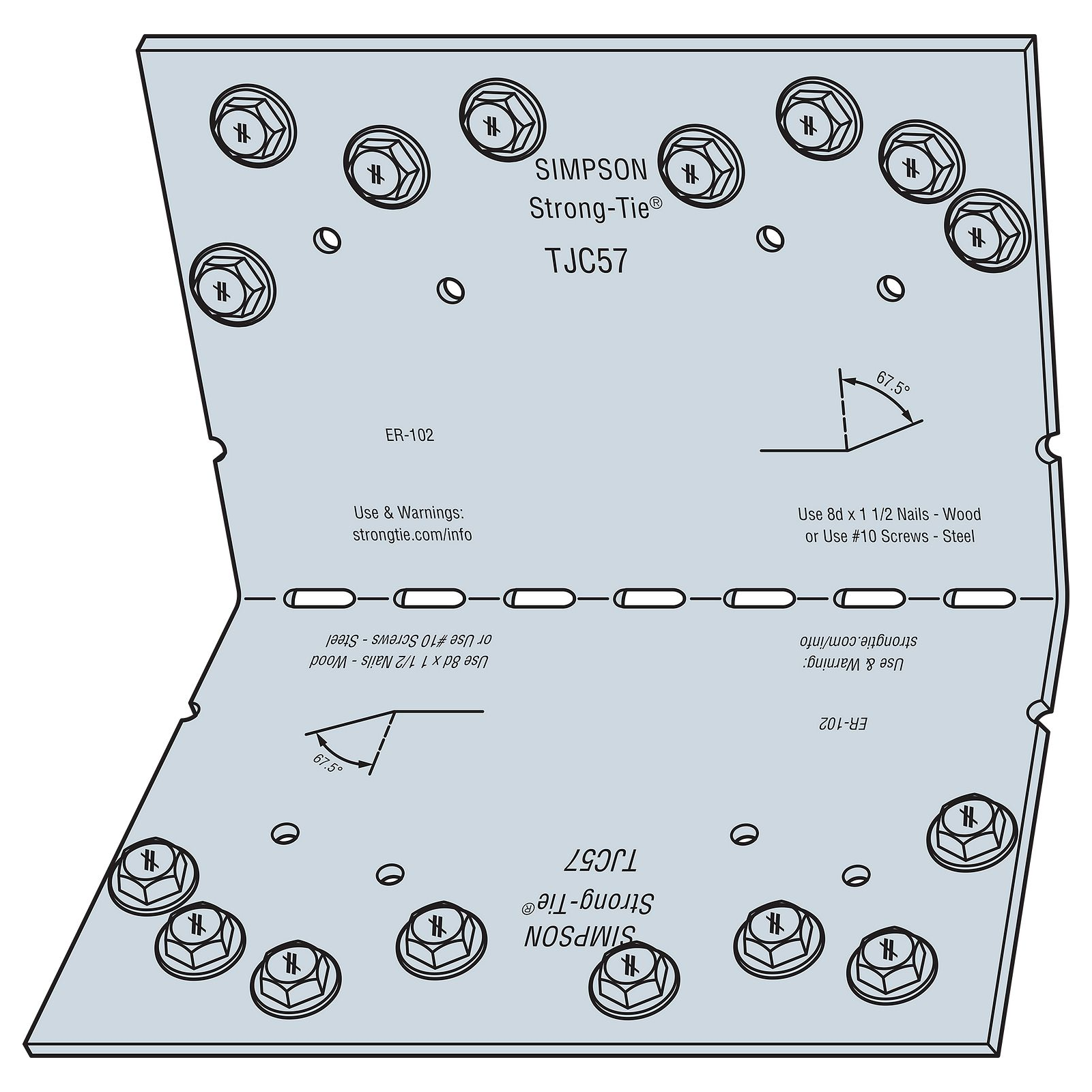 TJC57 Jack Truss Connector Screw Pattern