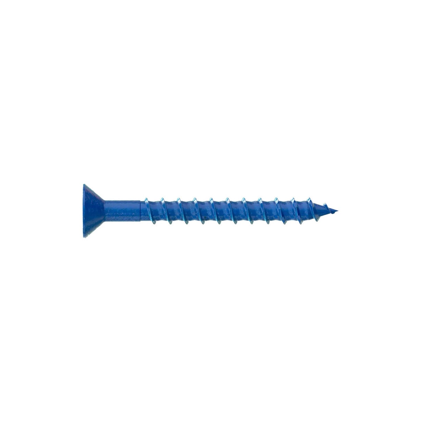 1/4"-2-1/4" Strong-Tie Flat Head Titen Turbo Screw Anchor, Blue Zinc, Pkg 25