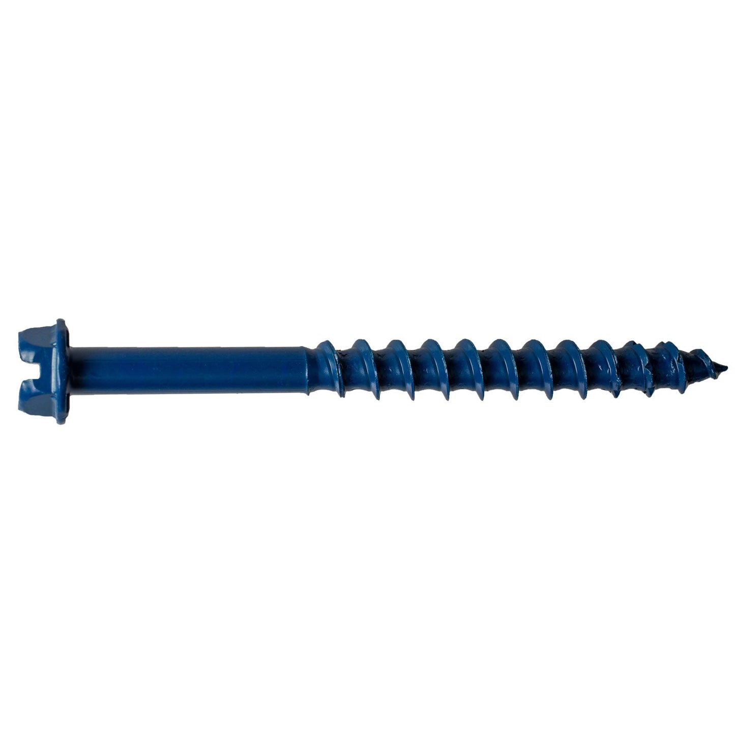 1/4"-2-3/4" Strong-Tie Hex Head Titen Turbo Screw Anchor, Blue Zinc, Pkg 100