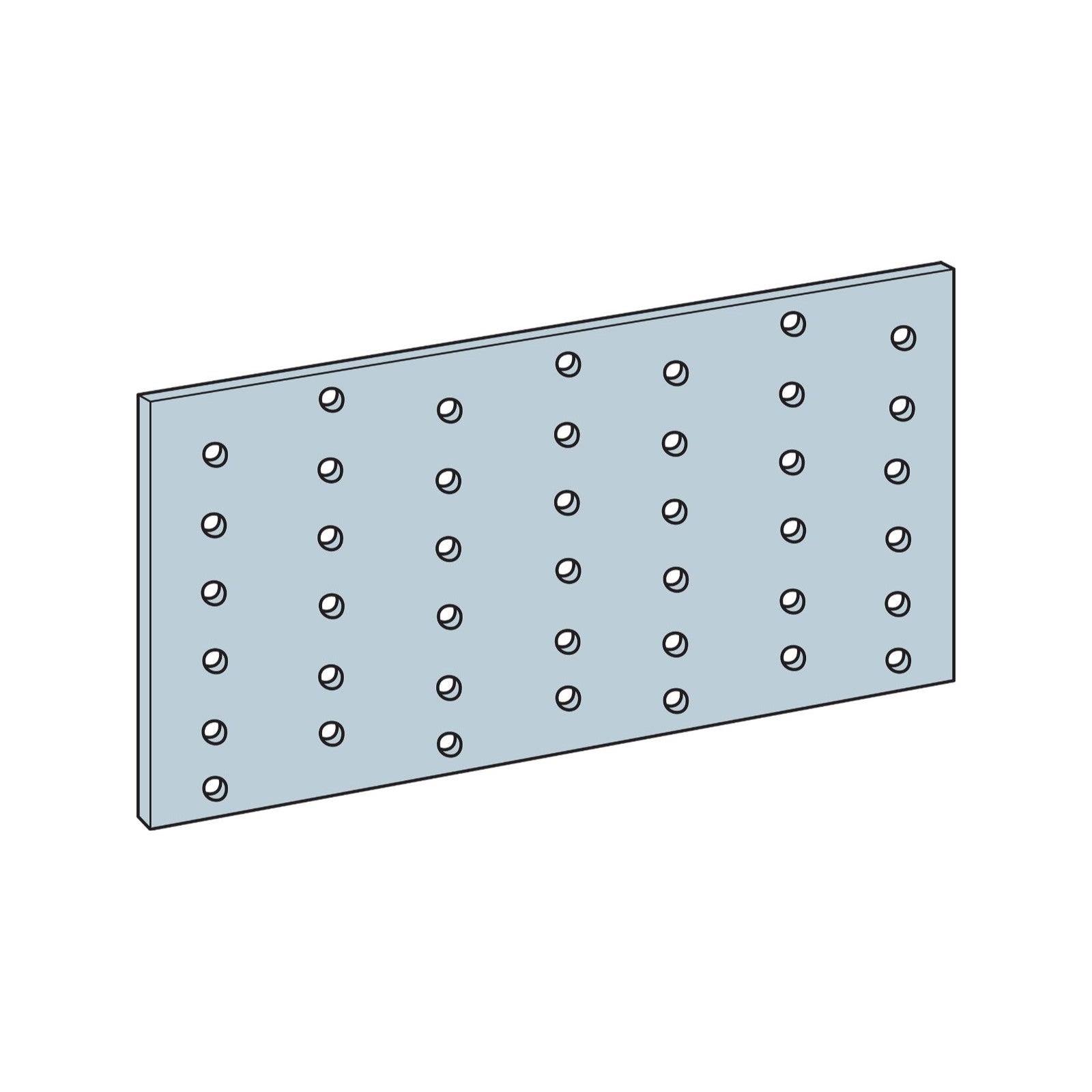 Simpson TP47 418 inch x 7 inch Tie Plate G90 Galvanized image 1 of 2