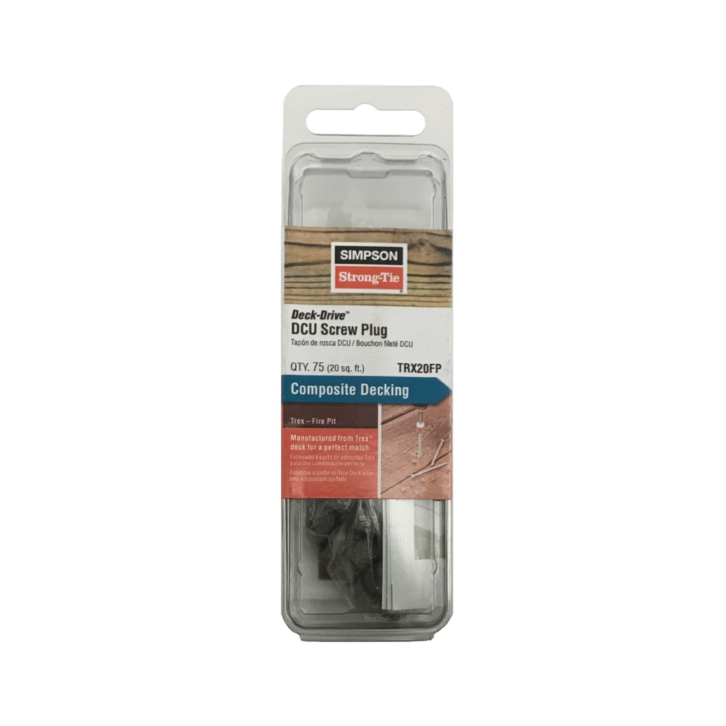 Simpson Trex Composite Deck Screw Plug Fire Pit Pkg 75 image 1 of 3 image 2 of 3