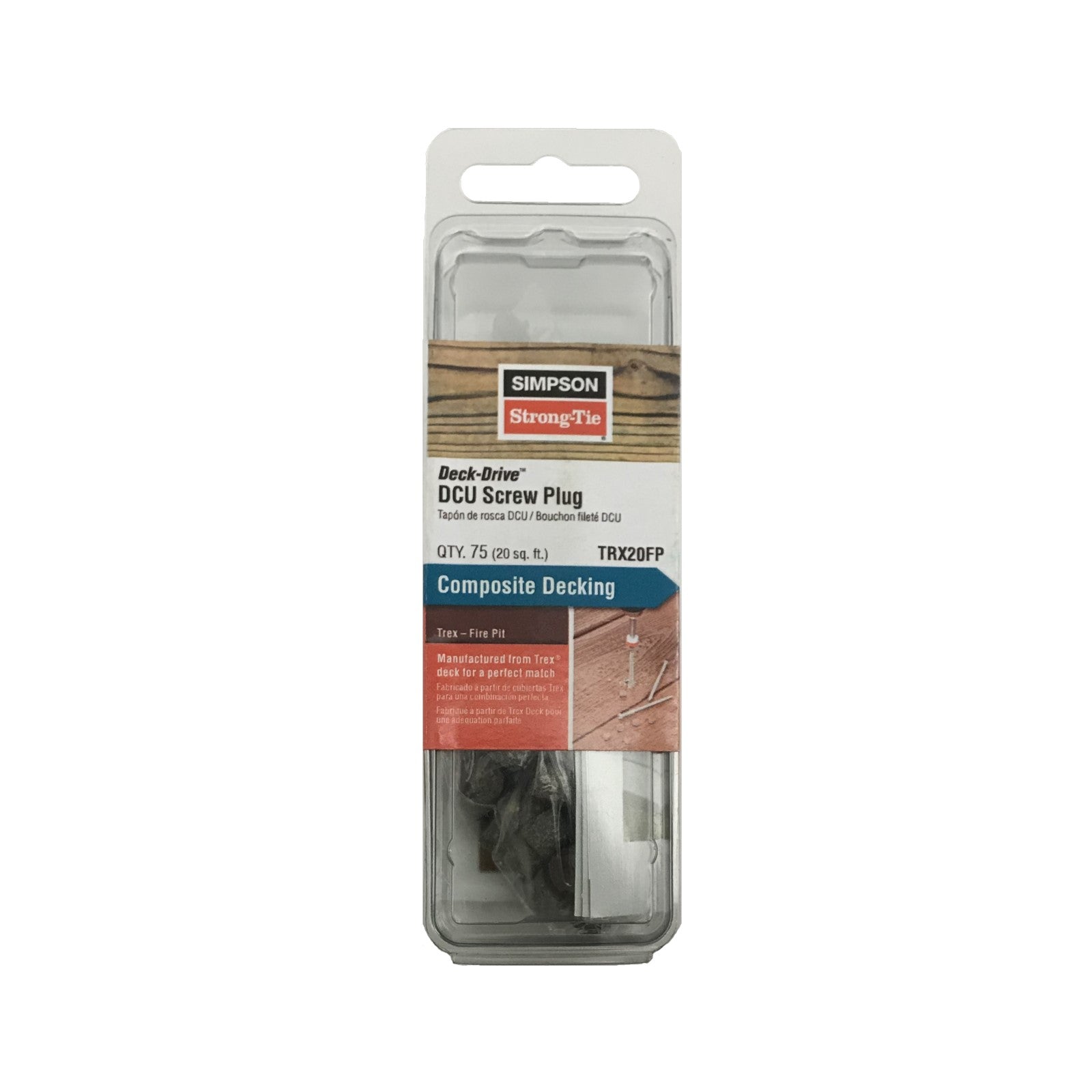 Simpson Trex Composite Deck Screw Plug Fire Pit Pkg 75 image 1 of 3 image 2 of 3