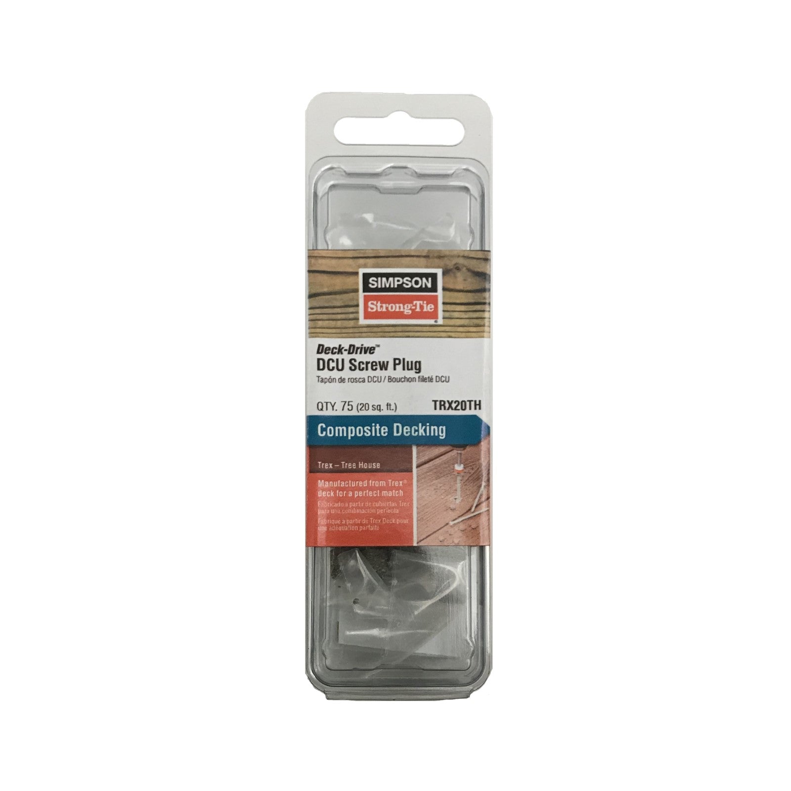 Simpson Trex Composite Deck Screw Plug Tree House Pkg 75 image 1 of 3 image 2 of 3