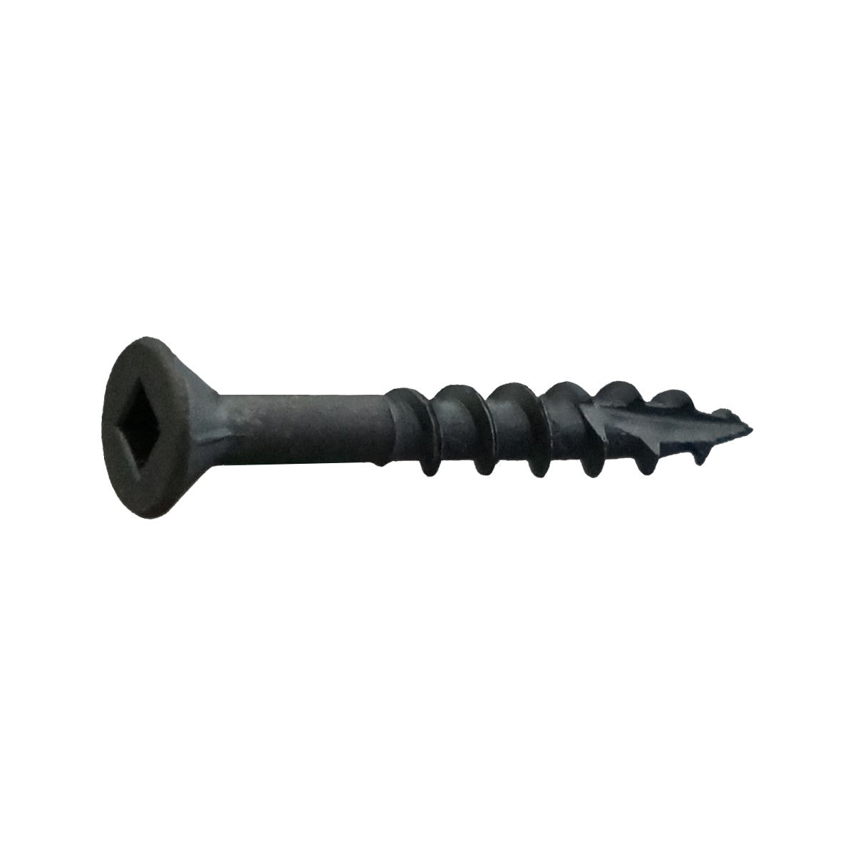 #8 x 212 inch Flat Head Type 17 Wood Screws wNibs Black Oxide Pkg 2500