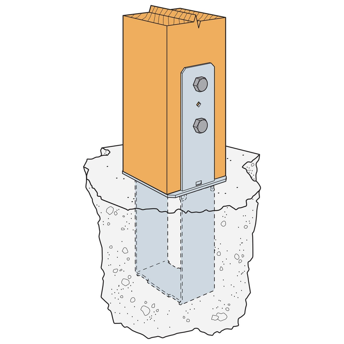 Simpson CB5-6 Column Base - Gray Paint – Fasteners Plus