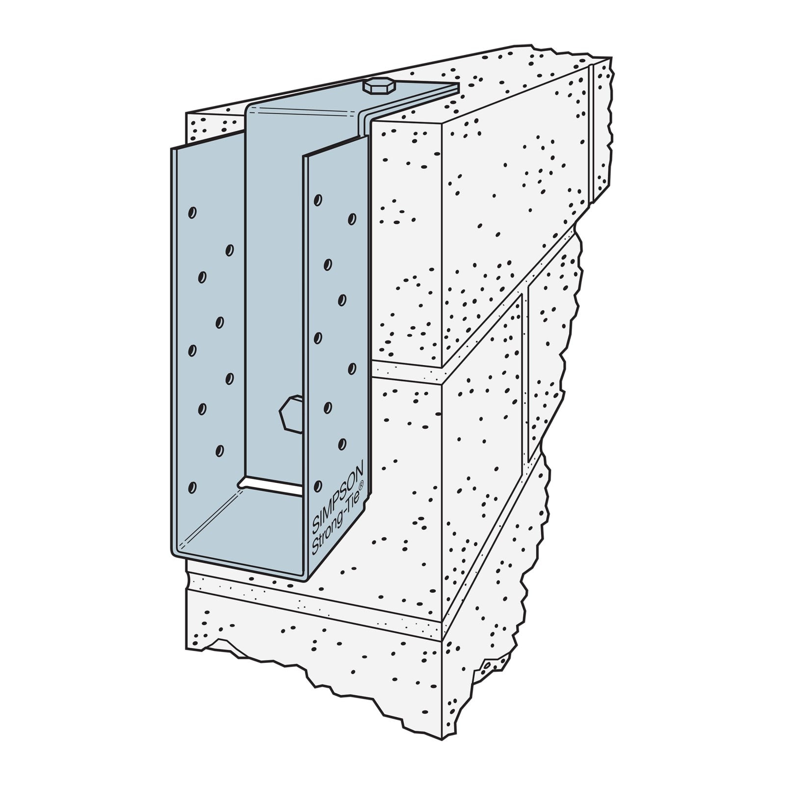 Mbha Simpson MBHA3.12/7.25 Masonry Hanger – Fasteners Plus