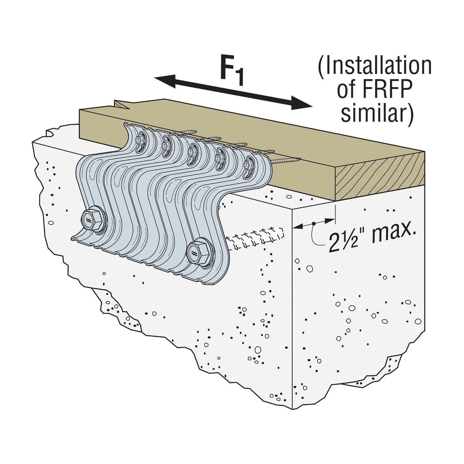 Simpson URFPSDS3 Universal Retrofit Foundation Plate wSDS Screws image 5 of 5