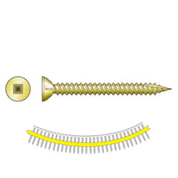 #8 x 1 inch Quik Drive WSFLRV WoodToCFSAluminum Screw Yellow Zinc Pkg 2500