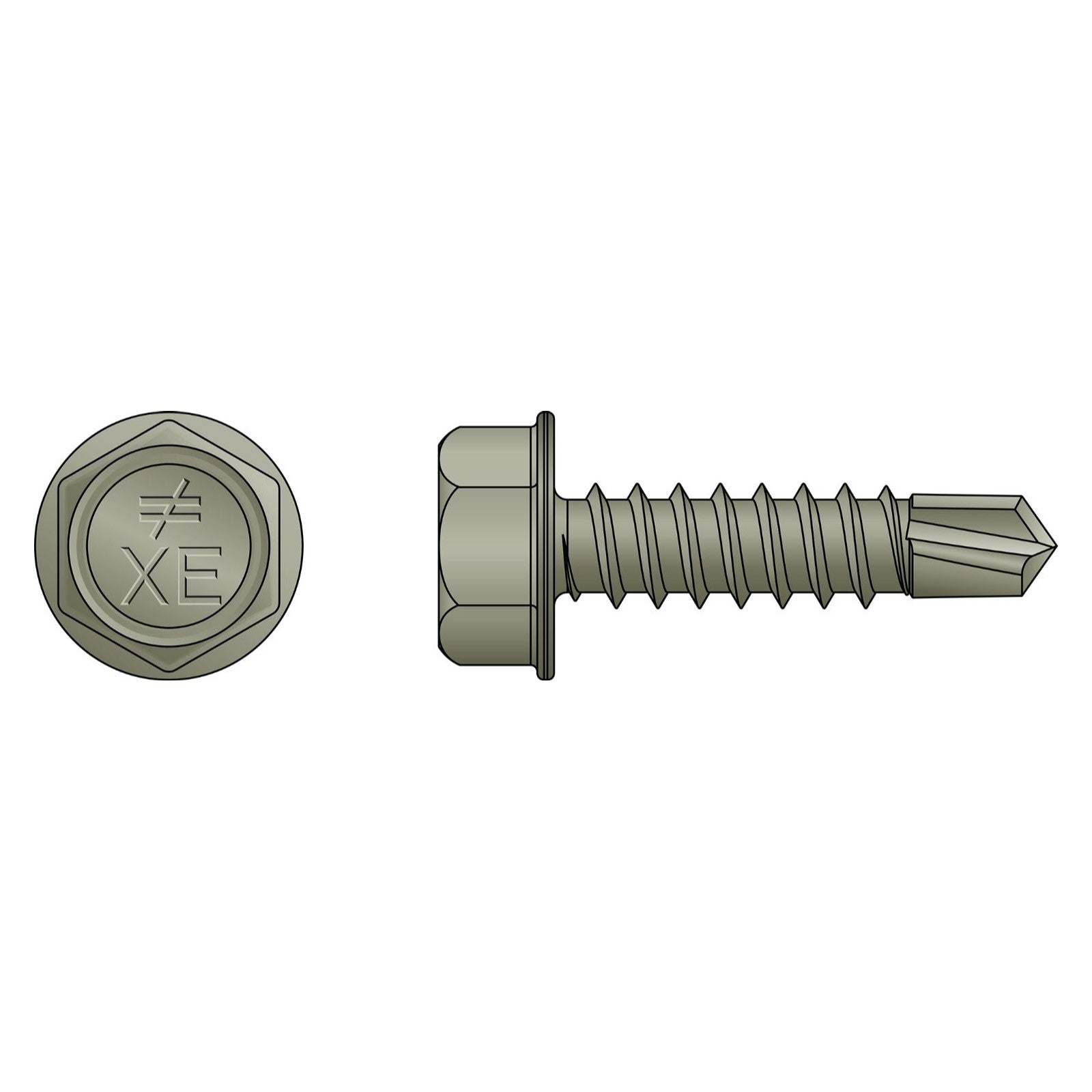 #10 x 34 inch XE Exterior Structural Metal Screw Quik Guard Coating Pkg 1000