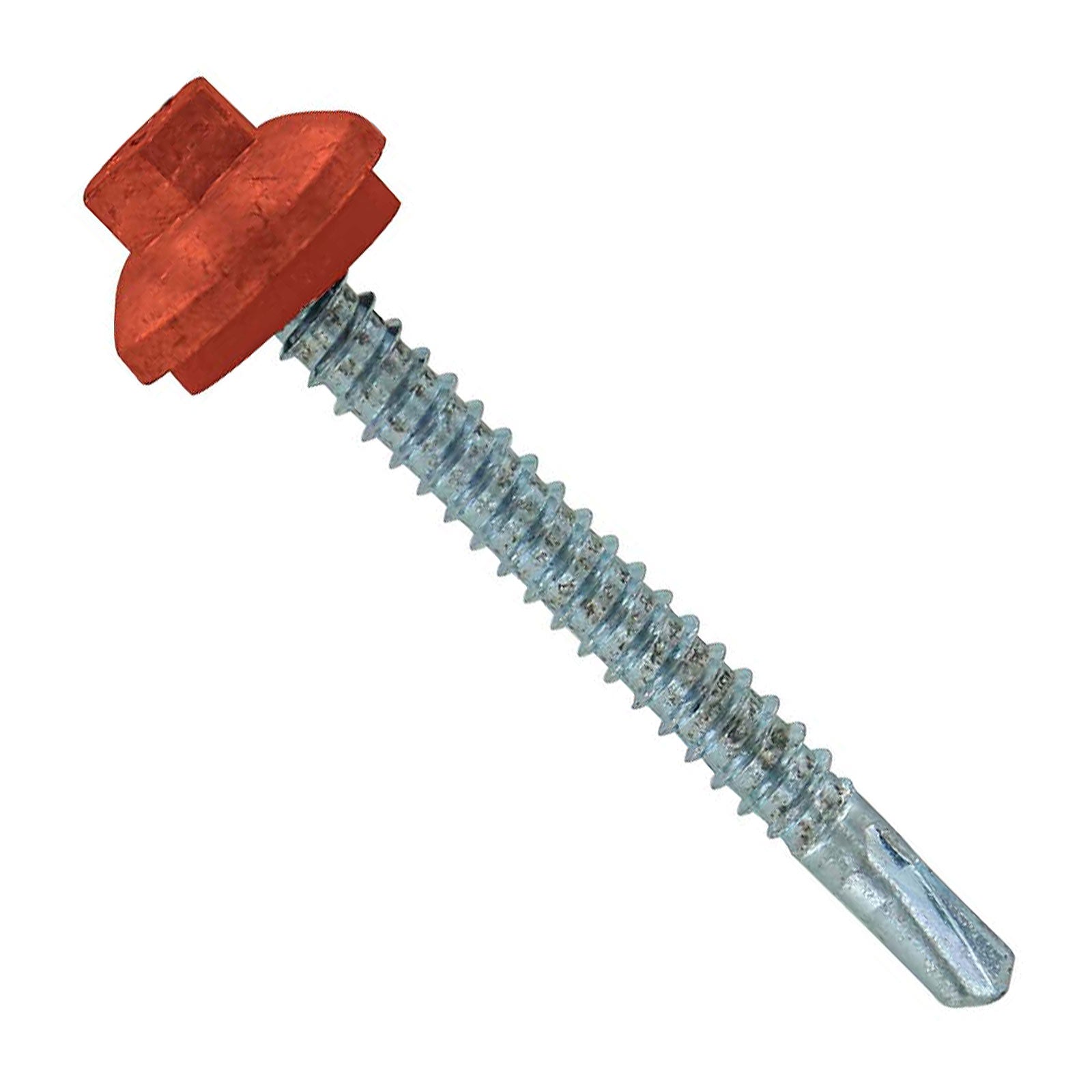 #12 x 2 inch ZXL Steelbinder Metal Roofing Screw Copper Pkg 250