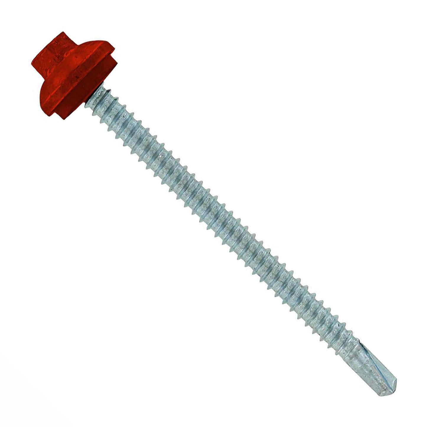 #12 x 3 inch ZXL Steelbinder Metal Roofing Screw Rustic Red Pkg 250