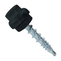 #10 x 1 inch ZXL Woodbinder Metal Roofing Screw Black Pkg 250