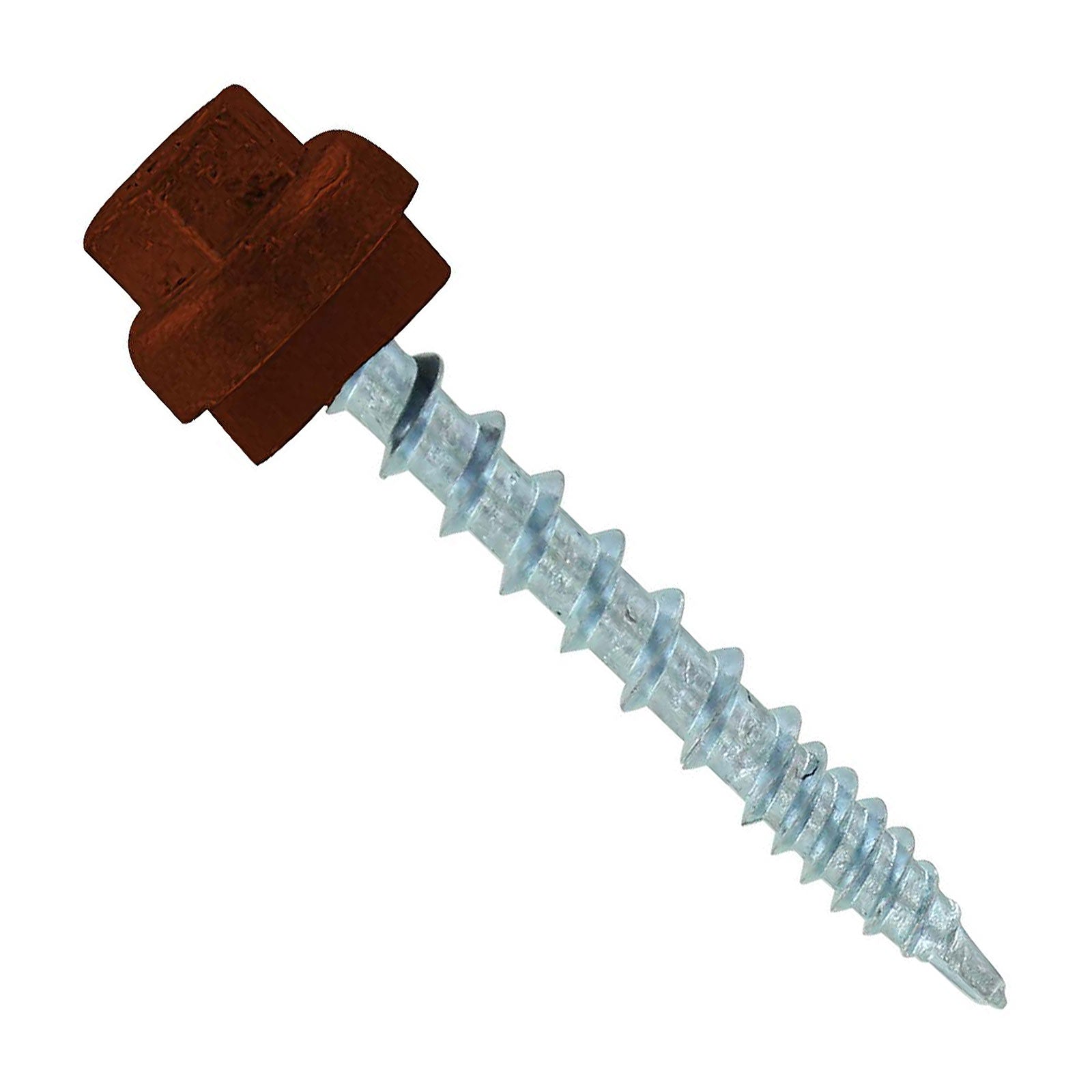 #10 x 112 inch ZXL Woodbinder Metal Roofing Screw Brown Pkg 250