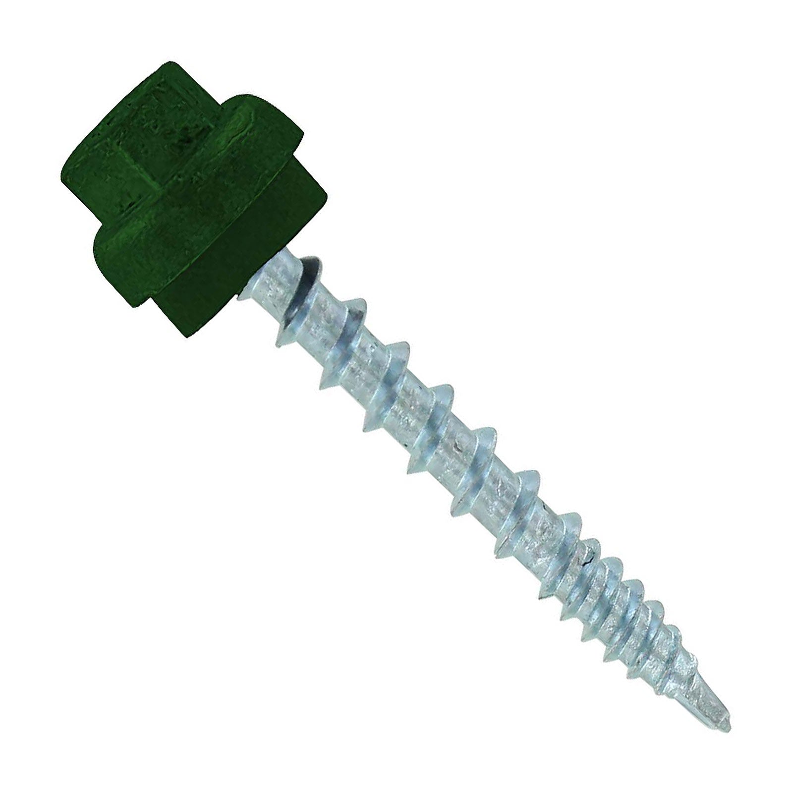#10 x 112 inch ZXL Woodbinder Metal Roofing Screw Forest Green Pkg 250