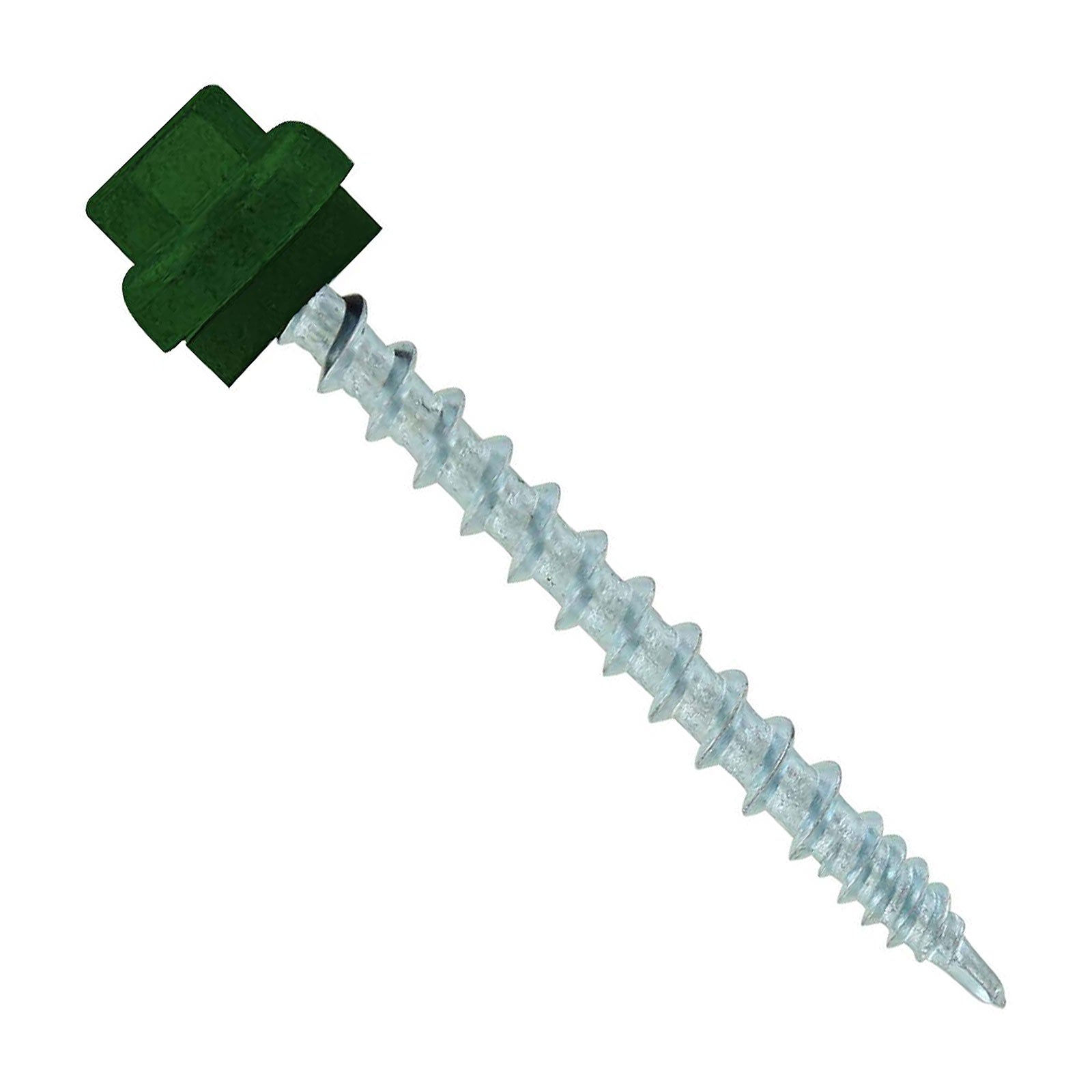 #10 x 3 inch ZXL Woodbinder Metal Roofing Screw Forest Green Pkg 250