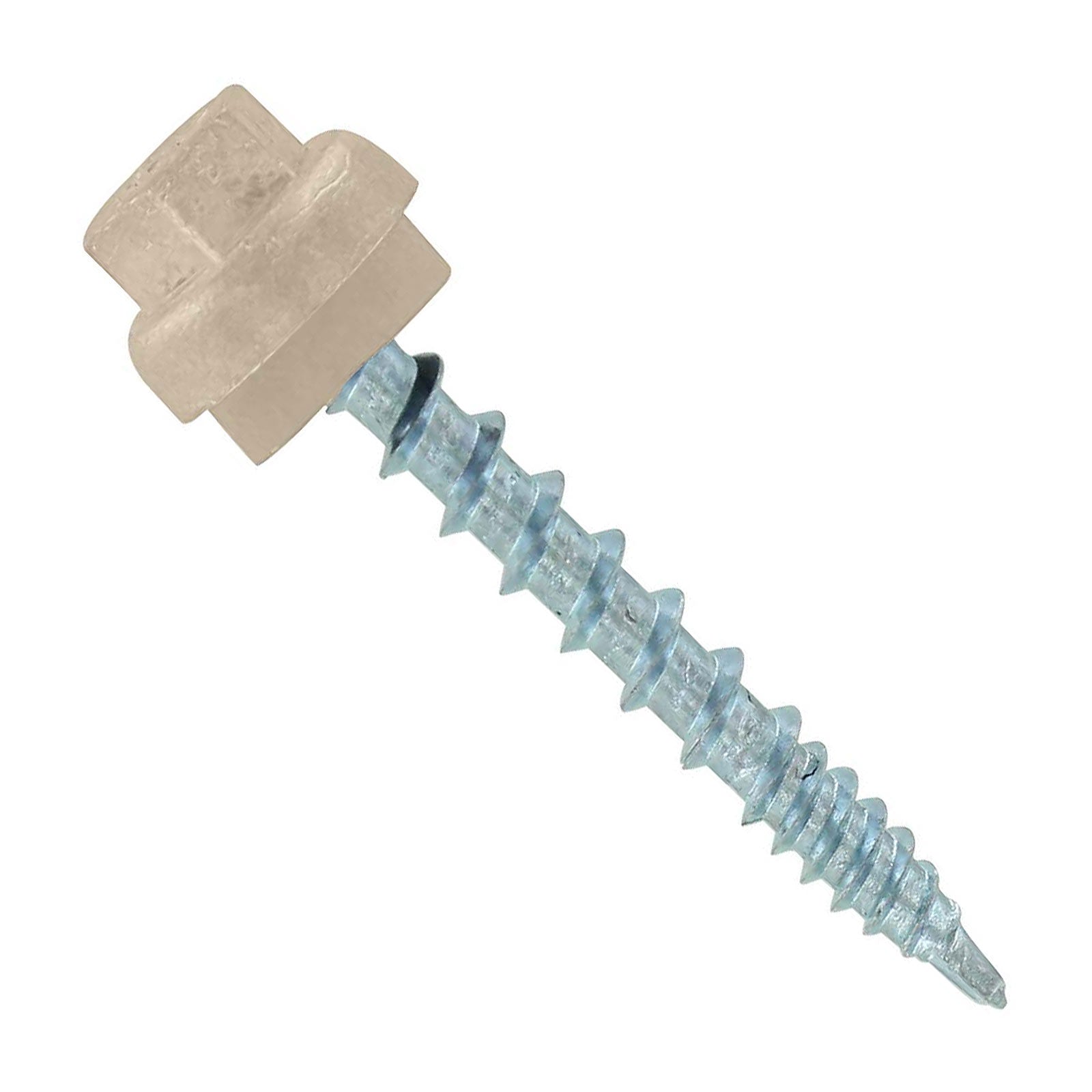 #10 x 112 inch ZXL Woodbinder Metal Roofing Screw Light Stone Pkg 250