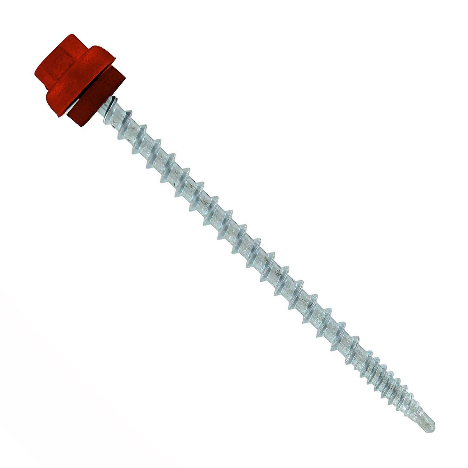 #10 x 3 inch ZXL Woodbinder Metal Roofing Screw Rustic Red Pkg 250