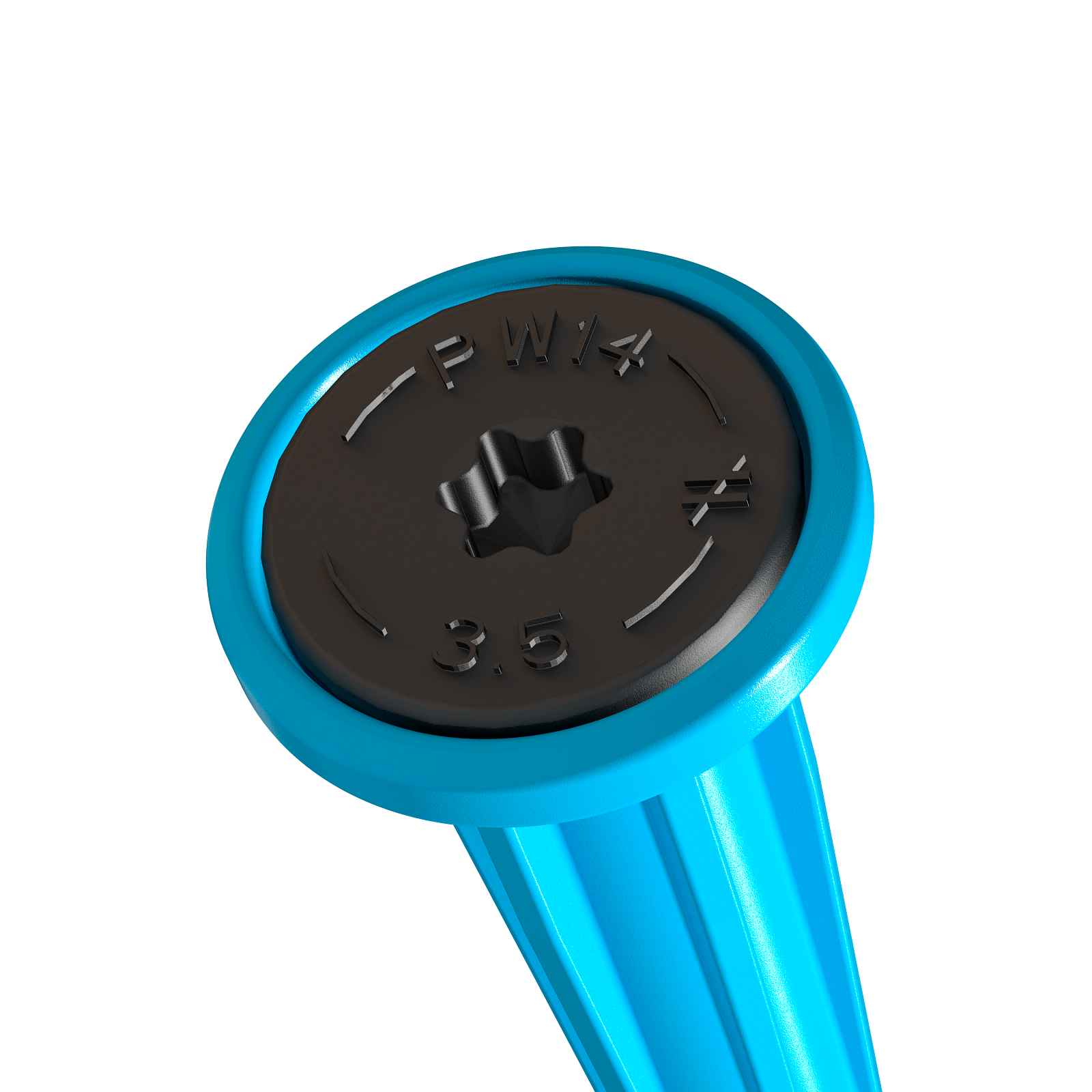Simpson 0.140" x 3-1/2" SDPW Deflector Screw - Blue E-Coat