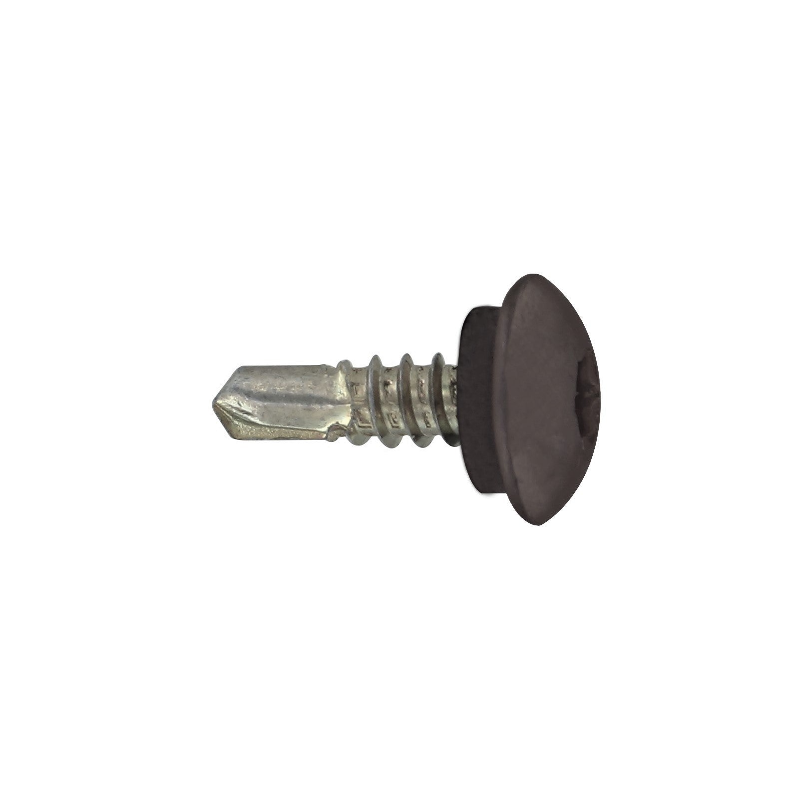 #1214 x 34 inch Eclipse Steelbinder Metal Roofing Screw Charcoal Gray Pkg 250 image 1 of 2
